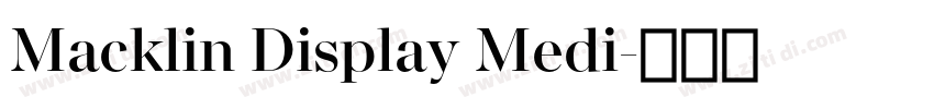 Macklin Display Medi字体转换 Macklin Display Medi字体转换